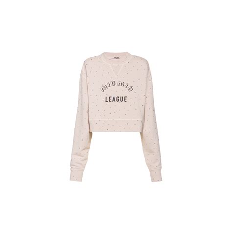 miu miu league shirt|miumiu sweatshirts for women.